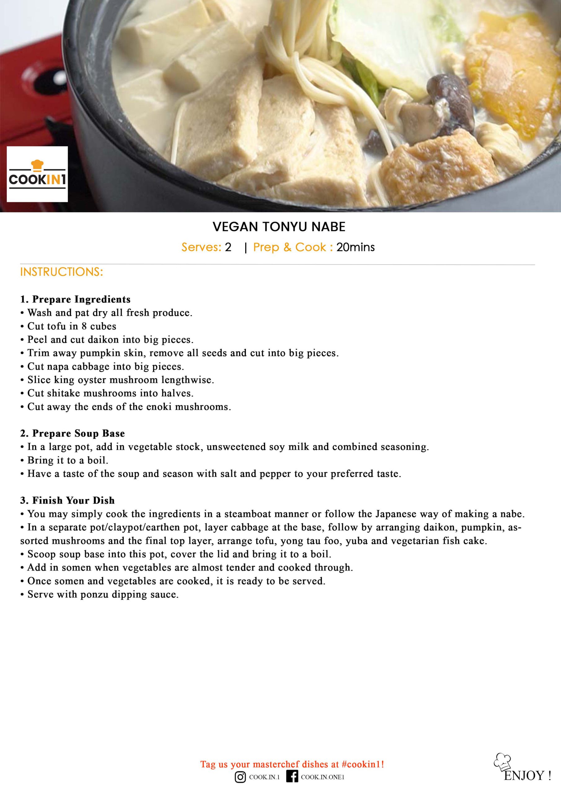Vegan Soy Milk Hot Pot (Tonyu Nabe) - Gastroplant