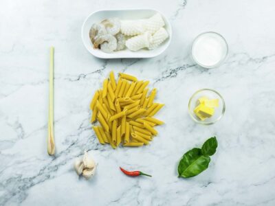 Creamy Tom Yam Penne (serves 1)