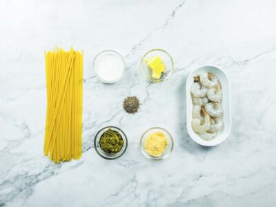 Creamy Pesto Linguini (serves 2)