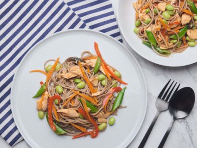 Asian Salmon Soba Noodle Salad (serves 2)