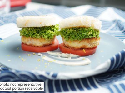 Shrimp & Tofu Katsu Rice Burger (serves 2)