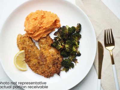 Panko Crusted Sutchi Fillets with Lemon Butter Sauce (serves 2)