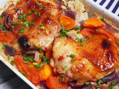 Baked Sweet Chilli Chicken Rice