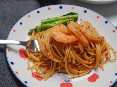 Kung Pao Prawns Pasta (serves 2)