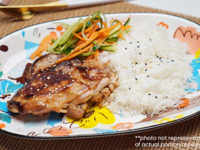 Miso Sesame Chicken with Pickled Vegetables & Rice (Serves 2)