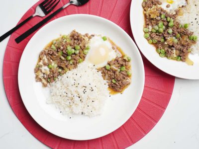 Hong Kong Style Ground Beef & Egg on Rice (Serves 2)