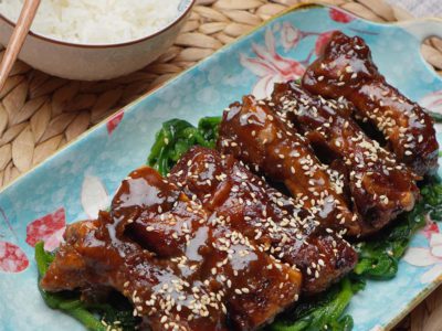 Coffee Pork Ribs with Rice (Serves 2)