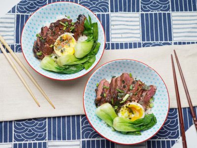 Teriyaki Beef Steak Rice Bowl (Serves 2)