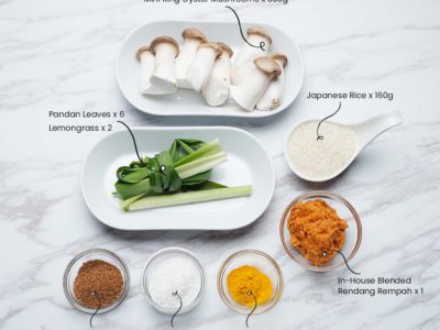 Vegan Rendang with Turmeric Japanese Rice (Serves 2)
