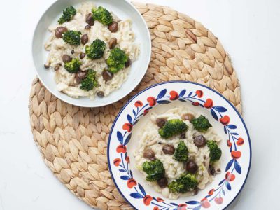 Vegan Mushroom Chestnut Risotto (Serves 2)