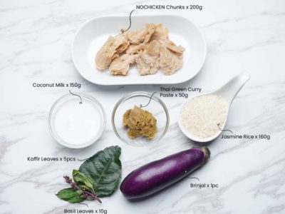 Vegan Thai Green Curry Chicken (Serves 2)