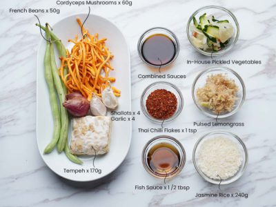 Lemongrass Tempeh Fried Rice (Serves 2)