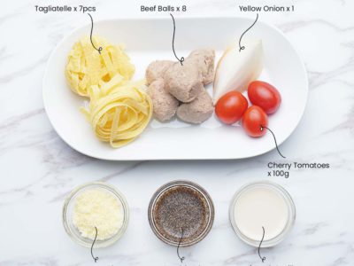 Swedish Meatballs Tagliatelle (Serves 2)