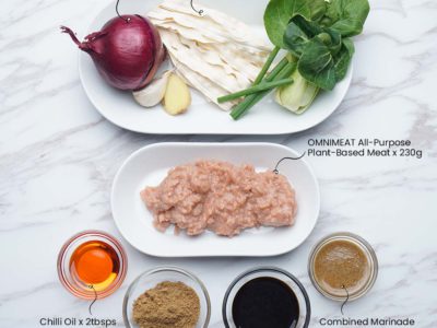 Vegan Spiced Pork Knife Cut Noodles (Serves 2)